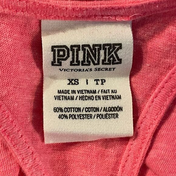 Victoria’s Secret PINK, Pink & Black, Oversized, Graphic Tank. Size XS. - Picture 3 of 4